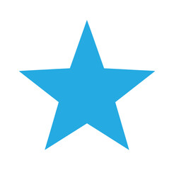 Obraz premium blue star shape symbol icon graphic element isolated on transparent background