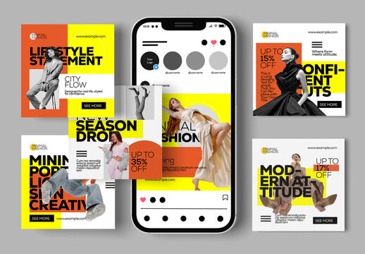 Minimal Fashion Sale Social Media Post Template