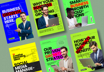 Modern Business Growth Social Media Story Template