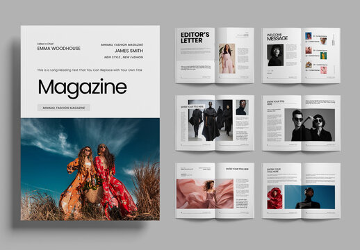 Modern Magazine Layout Template Design