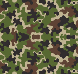 Fototapeta premium Military Camo Seamless Pattern