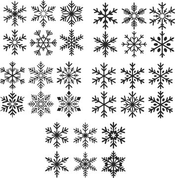 Snowflake Svg Bundle, Winter Svg, Snowflake File, Glowforge Svg