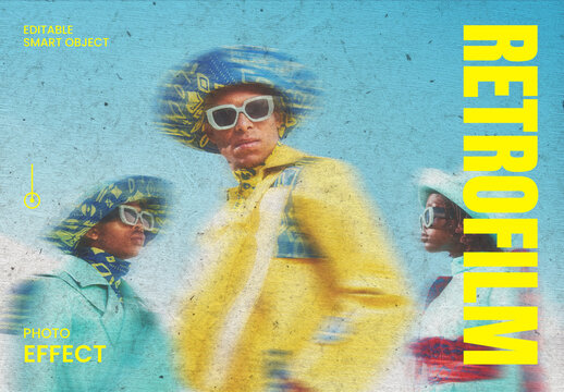 Retrofilm Photo Effect Mockup