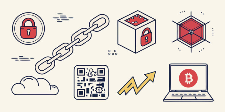 Illustration of a network security breach and its impact on various devices Vector