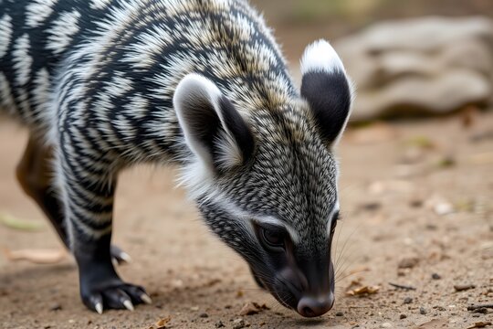 Zorilla sniffing the ground