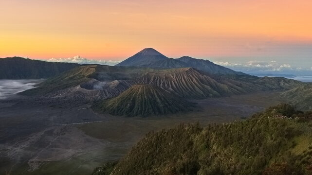 Sunrise at Bromo, Tengger, Semeru National Park.East Java, Indonesia