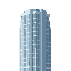 Modern High Rise Office Building with Glass Facade in Urban Skyline