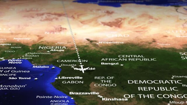 Flight From Amsterdam NETHERLANDS to Windhoek NAMIBIA with flag pins