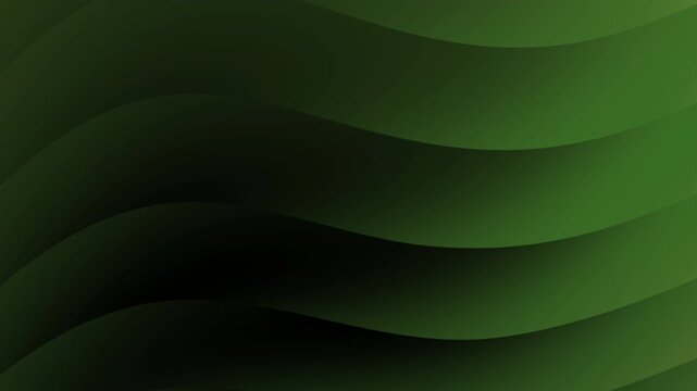 Animation background of a looping green wave pattern with a smooth, gradient-like transition to white at the bottom.
