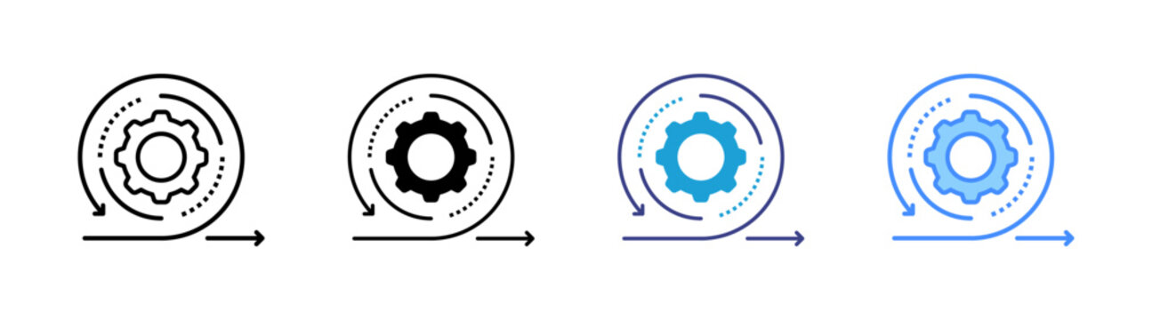 Agile icon set multiple style collection