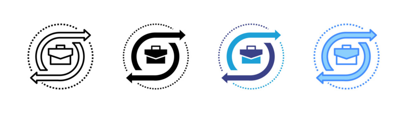 Agility icon set multiple style collection