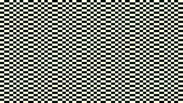 Abstract Black and White Checkered Pattern with Visual Illusion Effect.