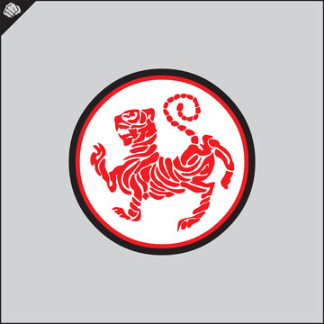 Emblem, symbol martial arts. SHOTOKAN KARATE TIGER
