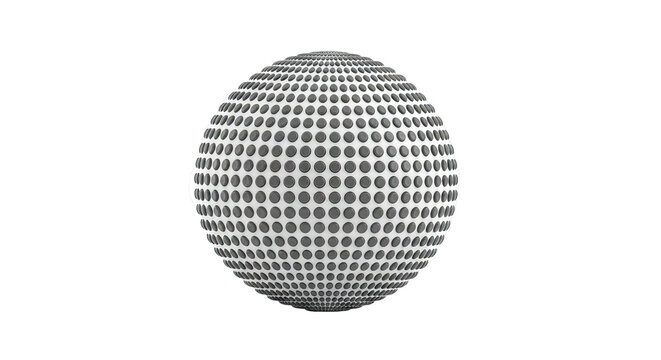 Sphere with dotted texture