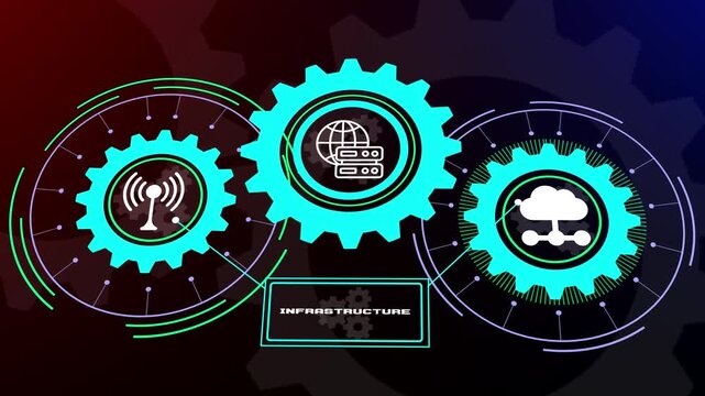 Digital Network Infrastructure and Global Data Connectivity System. Business, Technology, Internet and Networking Concept.