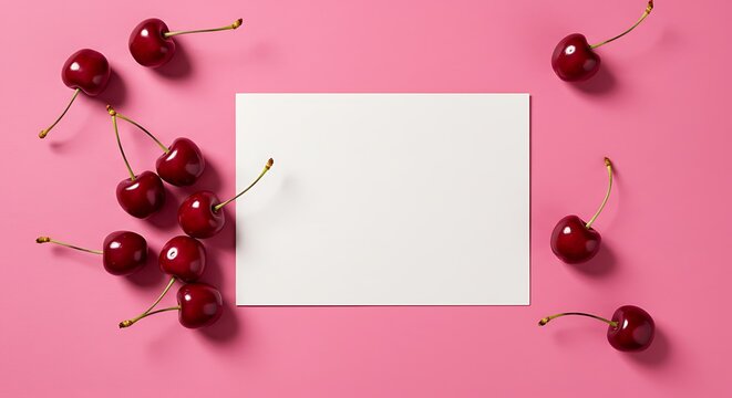 Crimson Cherries & Blank Canvas