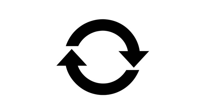 Black circular arrows pointing in opposite directions forming a loop.
