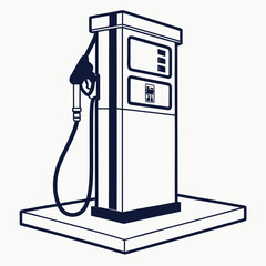 A gas pump on a square platform