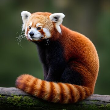 red panda in tree