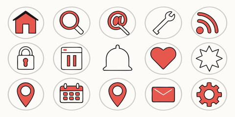 A collection of diverse icons representing various activities and interests. Vector