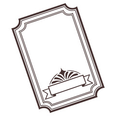 A vintage style bookmark with a decorative design and a ribbon tassel Vector