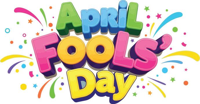 Vibrant april fools' day celebration graphic