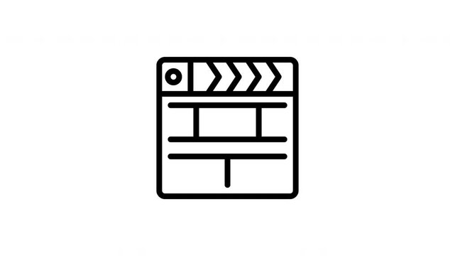 clapperboard animated icon