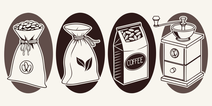 Four distinct faces showcasing a range of emotions and expressions Vector