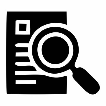 Document Search Magnifying Glass Search Logo
