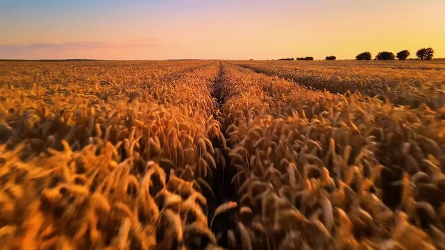 Balanced grain field composition background