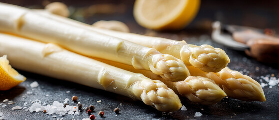 Fresh White Asparagus Still Life &ndash; AI Generative