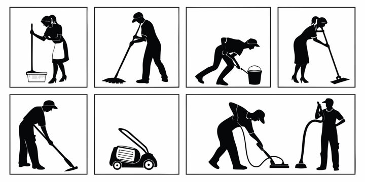 A sequence of images depicting the proper technique for performing a push-up exercise. Vector