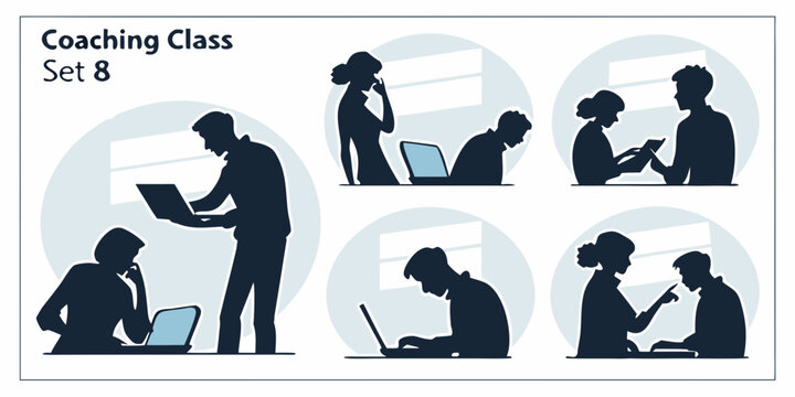 Group of people collaborating on a project using various devices and tools Vector