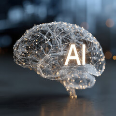 Artificial Intelligence Brain Concept &ndash; AI Generative