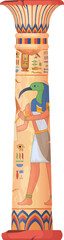 Naklejka premium Egyptian god temple column. Cartoon game element