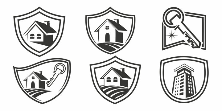 A collection of various badges and emblems with distinct symbols and designs Vector