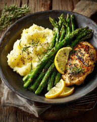 Rustic Asparagus and Eggs Spring Dish &ndash; AI Generative