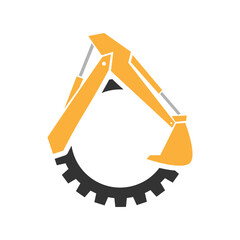 Excavator icon image design