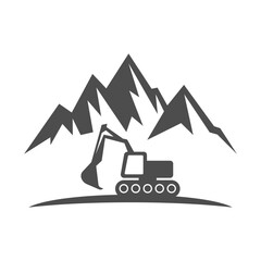 Excavator icon image design