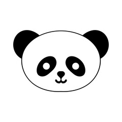 Fototapeta premium Cute Panda Face Illustration