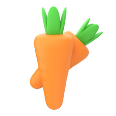 Carrot Crop 3D Illustration