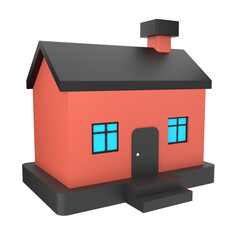 Cottage Home 3D Illustration