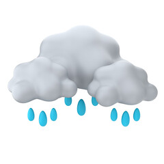 Rain Cloud 3D Illustration