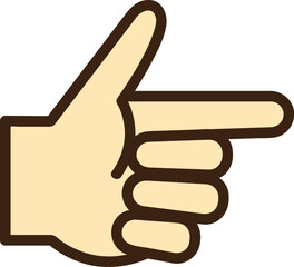 ハンドサイン　指さし