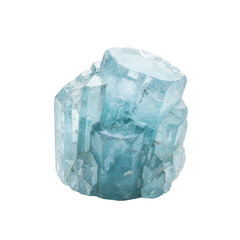 Aquamarine crystal cluster with geometric facets