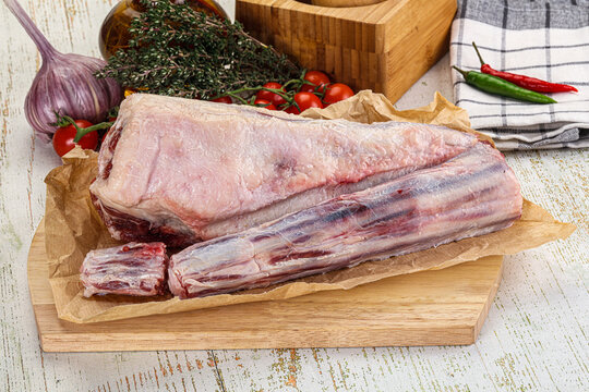 Raw beef oxtail for cooking