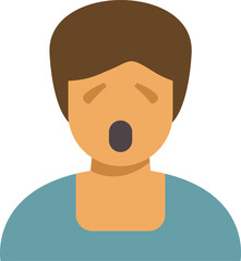 Obraz premium Man feeling weary and sleepy, yawning with a wide open mouth