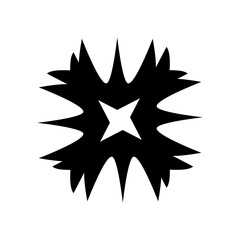 Fototapeta premium Black Spiky Star Graphic