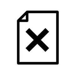 Fototapeta premium Isolated paper with a cancellation mark on a white background