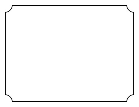 Simple black frame with elegant inverted rounded corners